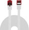 BIGtec Ethernet LAN Kabel 20m Flexibles flaches Netzwerkkabel Patchkabel weiß flachband Cable Gigabit DSL ISDN Flachbandkabel Verlegekabel RJ45 Stecker