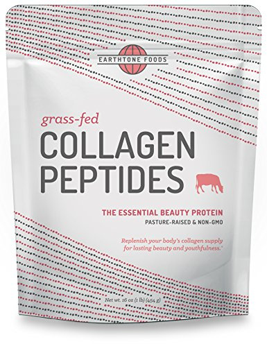 EARTHTONE Collagen Peptides Powder | Paleo-Friendly Hydrolyzed Grass-Fed Non-GMO Protein, 16 oz