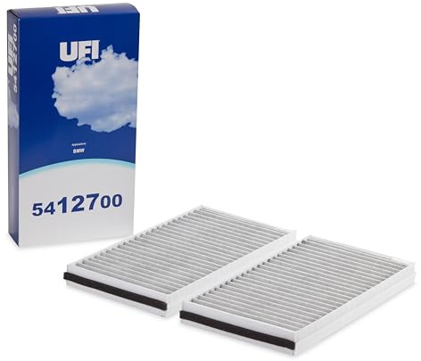 UFI Filters, Aktivkohle-Innenraumfilter 54.127.00, Ersatz-Innenraumfilter, Passend für Autos, Anwendbar auf verschiedene Modelle von BMW Serie 5 und Serie 6, BMW Alpina B 5 und B 6