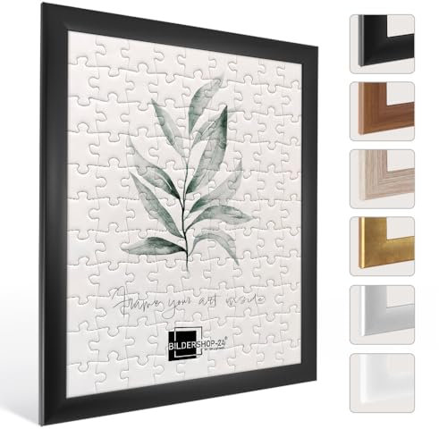 Bildershop-24 Cadre à puzzle/photo Valencia 30X45cm Noir (mat) pour 200-500 Pièces