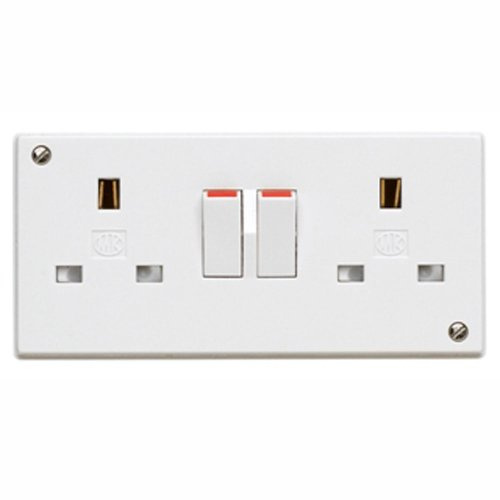 MK Double Switchsocket & Mounting Box
