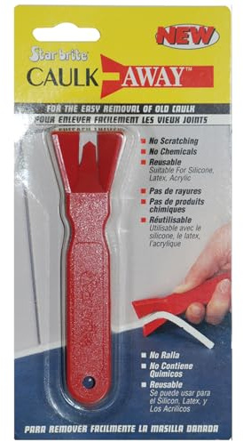 STAR BRITE Caulk-a-Way Caulking Remover Tool – No Scratching, Reusable for Silicone, Latex, Acrylic Sealants – Effortless Caulk Removal