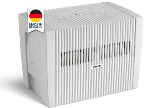 Venta Luftbefeuchter LW45, sehr leise 24 dB(A), energieeffizient 3 Watt, hygienische Kaltverdunstung ohne Filter, großer 10 l-Tank, bis 55 m², mit Duftfunktion