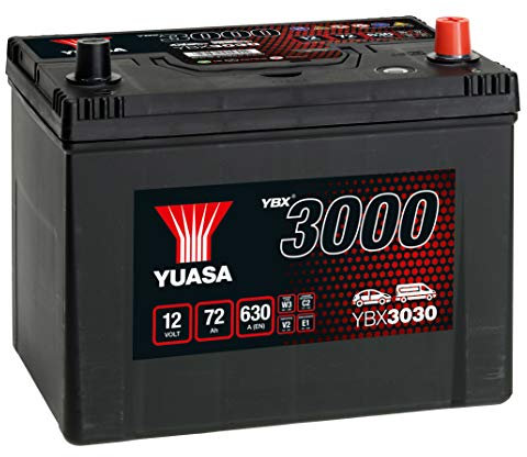 Yuasa YBX3030 12V 72Ah 600CCA Sealed Maintenance Free High Performance Car Battery