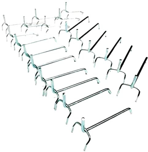 Kreher 20 teiliges Haken-Set, Lochwandhaken für Werkzeugwand mit Euro-Lochung