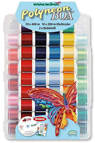 Madeira Polyneon Box n. 8085 - Filo da ricamo per macchina da ricamo