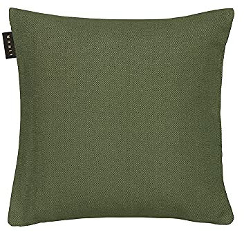 LINUM Pepper Premium Kissenhülle 40x40 cm, 100% Baumwolle, Maschinenwaschbar, Dunkel Olivgrün