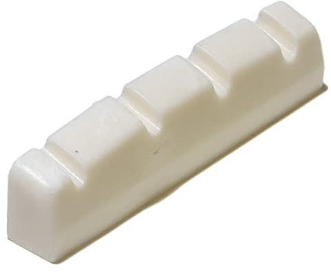 Capotasto in grafite bianca per chitarra basso, 4 corde, 43 mm x 6 mm