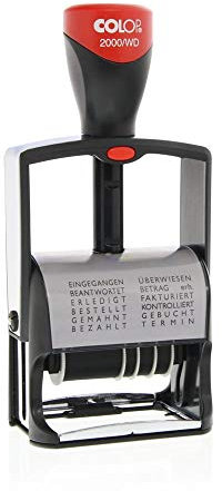Colop 2355102000 Wortband-Datumstempel 2000/WD 43 x 10 mm Kissen schwarz