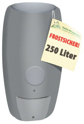 Regentonne Säule grau, 250l- das schlanke REGENFASS! REGENSPEICHER REGENBEHÄLTER, KOMPAKT und PRAKTISCH