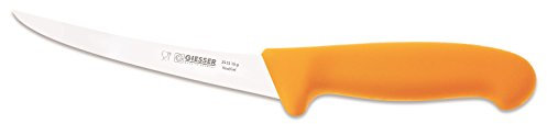 Giesser Couteau à désosser Jaune 15 cm Lame courbée et solide – Couteau professionnel