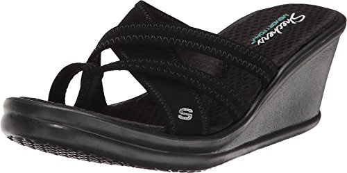 Skechers Rumblers Young At Heart, Women's Heels Sandals, Black, 3 UK (36 EU)