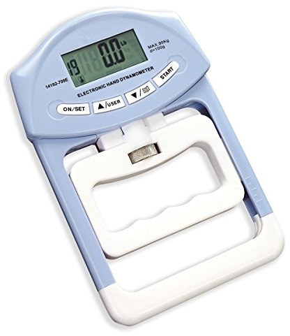 SUAVER 200Lb/90kg Dinamómetro Digital de mano fuerza de agarre Medición Meter Auto captura mano Grip de alimentación,potencia de agarre electrónico