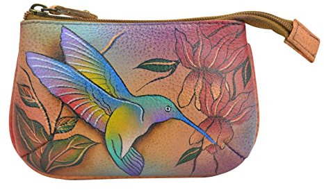 Anuschka Damen Medium Coin Purse Fj, Geldbörse, Flying Jewels, 3.5”x 5” x 0.5”
