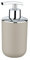 WENKO Dispenser sapone Brasil taupe - infrangibile Capacità: 0.32 l, TPE, 7.3 x 16.5 x 9 cm, Tortora
