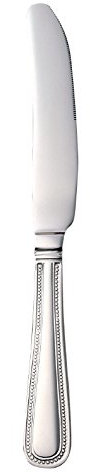 Olympia C125 Bead Solid Handle Table Knife, High Polish Finish, 18/0, Stainless Steel, 225 mm Length (Pack of 12)