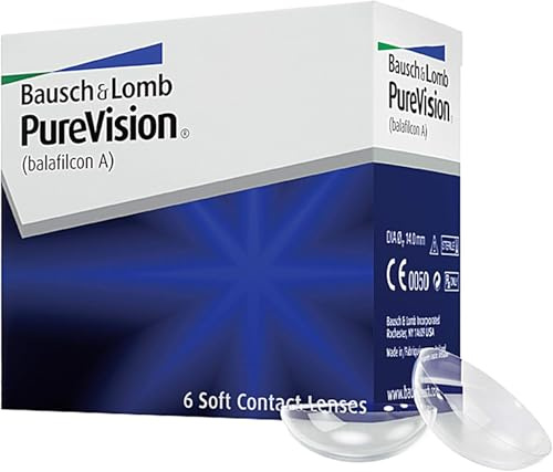 PureVision Lenti a Contatto Mensili, 6 Lenti, BC 8.6 mm, DIA 14 mm, 4.25 Diopt