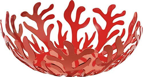 Alessi Mediterraneo ESI01/25 R Obstschale 1 Stück rot (8,5 x 26 x 21,5 cm)