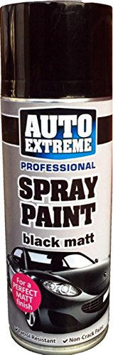 Professional Auto Extreme Black Matt Spray Paint Petrol Resistant Non Crack Formula with Unique Tamper Proof Nozzle 400ml (1)
