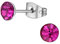 Hypo-Allergenic Fuschia Pink Crystal Surgical Stainless Steel Stud Earrings by Kate Benson