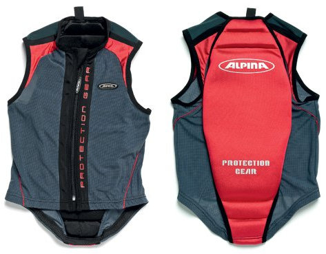 ALPINA Kinder Weste Jacket Soft Protector, rot-anthrazit, 130-149, 8856251