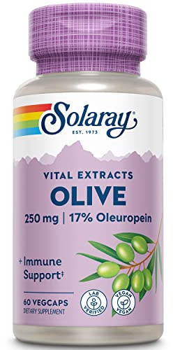 SOLARAY Olive Leaf Extract Supplement, 250mg | 60 Count