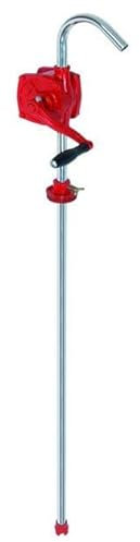 Ribimex Pompa Manuale a Manovella per Travaso Liquidi, Ideale per Travasare Liquidi Grassi da Fusti e Barili, Corpo in Ghisa, Tubo in Acciaio Cromato da 1 m, Portata 0,2 L per Rotazione - PRKGPM