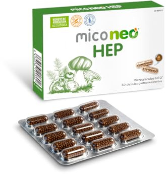 Mico NEO | HEP | 60 Cápsulas | Con Cardo Mariano, Reishi, Cordyceps, Shiitake y Polyporus | Suplemento Elaborado con Hongos