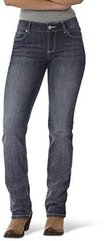 Wrangler damjeans i västerstil, medellåg midja, stretch och raka ben.