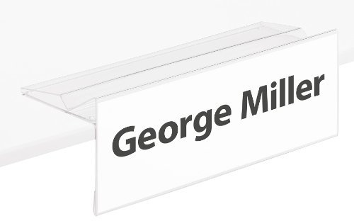 Durable 805819 Tischnamensschild Plus (148,5 x 420 mm) Packung a 2 Stück transparent