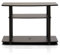 Furinno TV-Schrank mit 3 Ebenen, Dunkelbraun/Schwarz, 40.13 x 40.13 x 59.18 cm