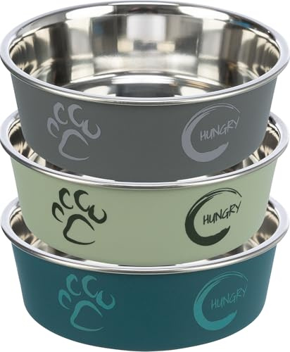 Trixie Stainless Steel Bowl with Plastic Coating, 23 cm Dia