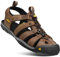 KEEN Herren Clearwater CNX Leather Sandalen, Dark Earth/Black, 39.5 EU