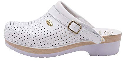 Scholl Unisex Clog SUPERCOMFORT Schuh für Medizinisches Fachpersonal, Bianco, 40 EU