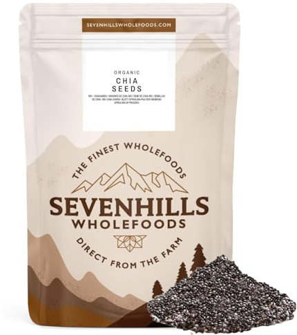 Sevenhills Wholefoods Organic Chia Seeds 1kg, Source of Omega 3, Protein, Fibre