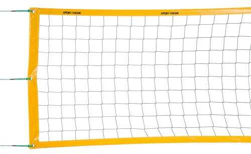 Sport-Thieme Beachvolleyball-Netz Comfort | Schnellverschlüsse, Glasfaserverstärkt, Knotenlos, 6-Punkt-Aufhängung | 8,50 x 1 m o. 9,50 x 1,00 m | Wetterfestes Polyethylen | Markenqualität