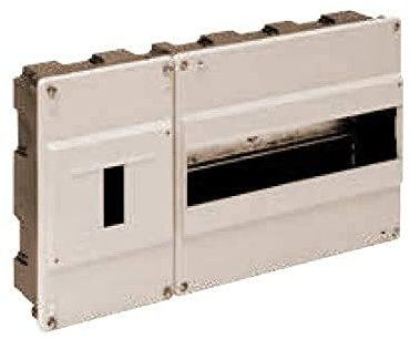 Solera 680 - Caja para ICP y distribución. ICP de 1 a 4 elementos y hasta 40A. 348x188x55.Marfil. Empotrar.