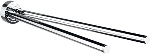EMCO Polo Handtuchhalter zweiarmig zur Wandmontage, starre Badetuchhalter aus Metall, hochwertige Handtuchstange für zwei Handtücher, chromfarben, Sonstige