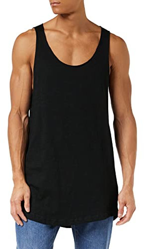 Urban Classics Herren Langvormig, Open Rand, Losse Sport Tank Top, Schwarz (Black 7), L EU