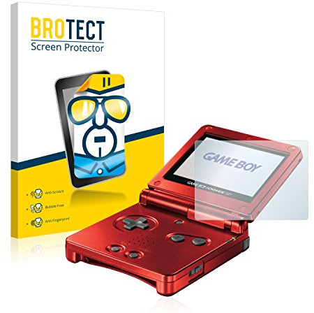 BROTECT 2 Stück Schutzfolie für Nintendo Gameboy Advance GBA SP Displayschutz Folie Made in Germany, Ultra-Klar