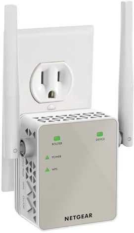 NETGEAR WiFi Range Extender (EX6120) - Add up to 1,500 sq. ft., 25 Devices - AC1200 Dual Band Wireless Signal Extender (Up to 1.2 Gbps Speed), Compact Wall Plug Design – Free Expert Help
