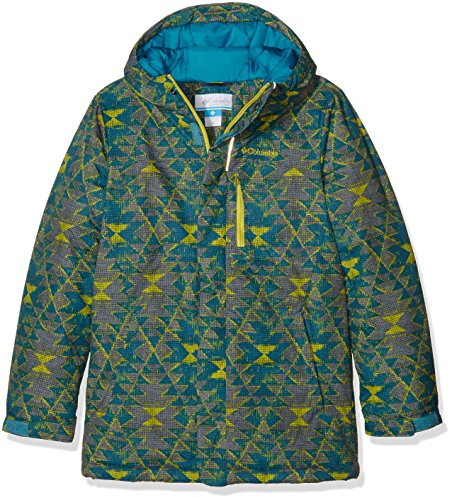 Columbia Alpine – Chaqueta de esquí de caída Libre, Niños, Color Deep Marine Print, tamaño XL