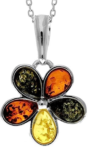 SilverAmber Damen - 925 Silber Anhänger mit Bernstein - 1665