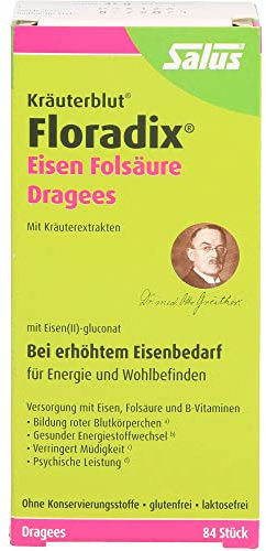 Floradix Eisen Folsäure Dragees 84 stk
