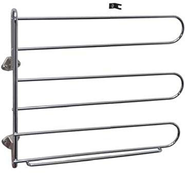 Krawattenhalter und Gürtelhalter, 90 ° schwenkbar aus Metall vernick. , inkl. Schrauben, Möbelzubehör, BxHxT=320x275x45 mm