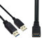 cablecc 6840734 Black USB 3.0 Female to Dual USB Male Extra Power Data Y Extension Cable for 2.5 inch Mobile Hard Disk