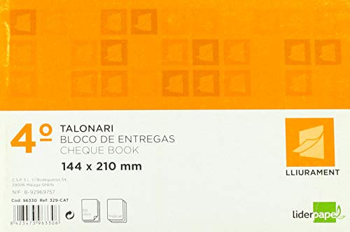 liderpapel t329-cat carnet de livraisons
