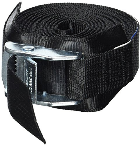 Relags Spanngurt mit Zinkguss-Schließe 5 m mit Unterlage Riemen, Schwarz