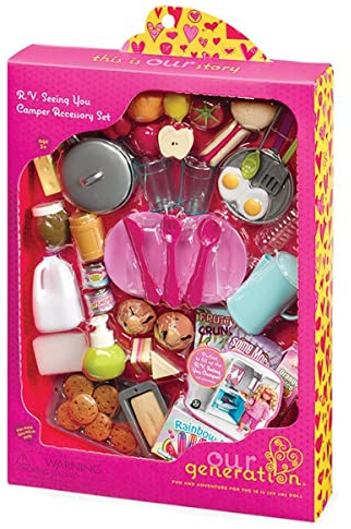 Our Generation RV Seeing You Camper Set – Outdoor Adventure Kit for 18-inch Dolls – Perfect Accessory for RV Camper