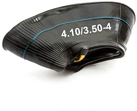 4.10/3.50-4 Inner Tube Bent Schrader Valve 410/350-4 Innertube Wheelbarrow Wheel Tyre Fits 4'' Rim